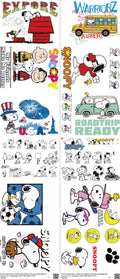 Classic Cartoon Style mixed-style heat transfer design set on a 23.5 by 53 inch sheet