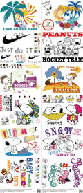 Classic Cartoon Style mixed-style heat transfer design set on a 23.5 by 53 inch sheet
