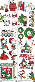 Classic Cartoon Style mixed-style heat transfer design set on a 23.5 by 53 inch sheet
