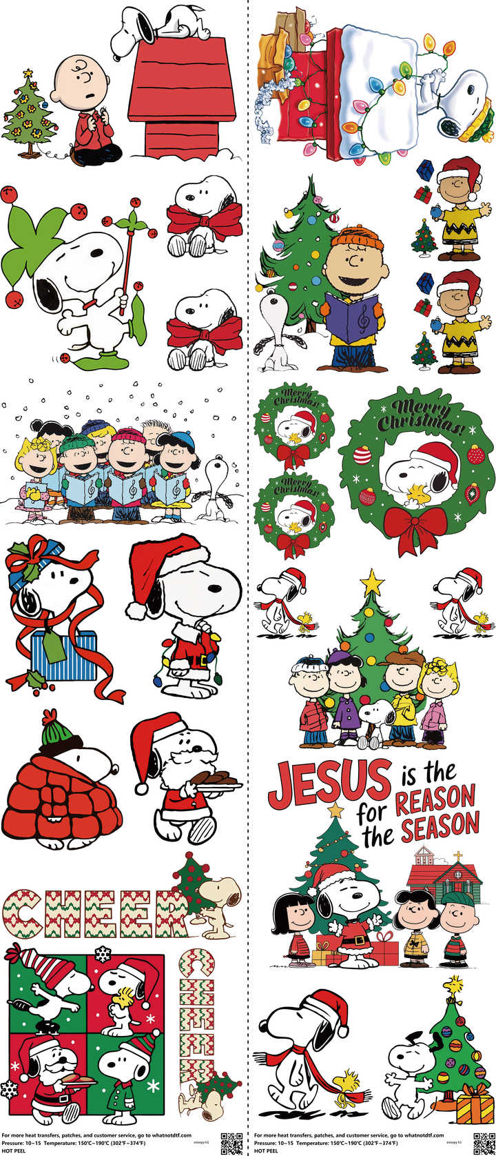 Classic Cartoon Style mixed-style heat transfer design set on a 23.5 by 53 inch sheet