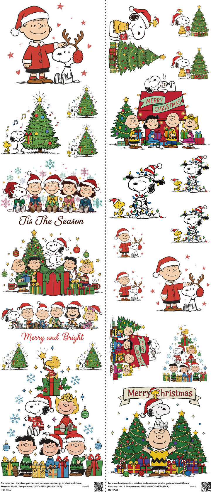 Classic Cartoon Style mixed-style heat transfer design set on a 23.5 by 53 inch sheet