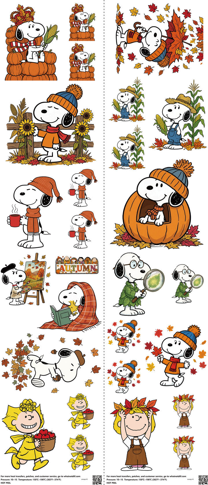 Classic Cartoon Style mixed-style heat transfer design set on a 23.5 by 53 inch sheet