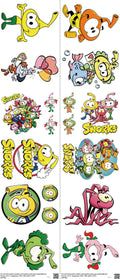 Classic Cartoon Style mixed-style heat transfer design set on a 23.5 by 53 inch sheet