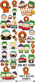 Classic Cartoon Style mixed-style heat transfer design set on a 23.5 by 53 inch sheet