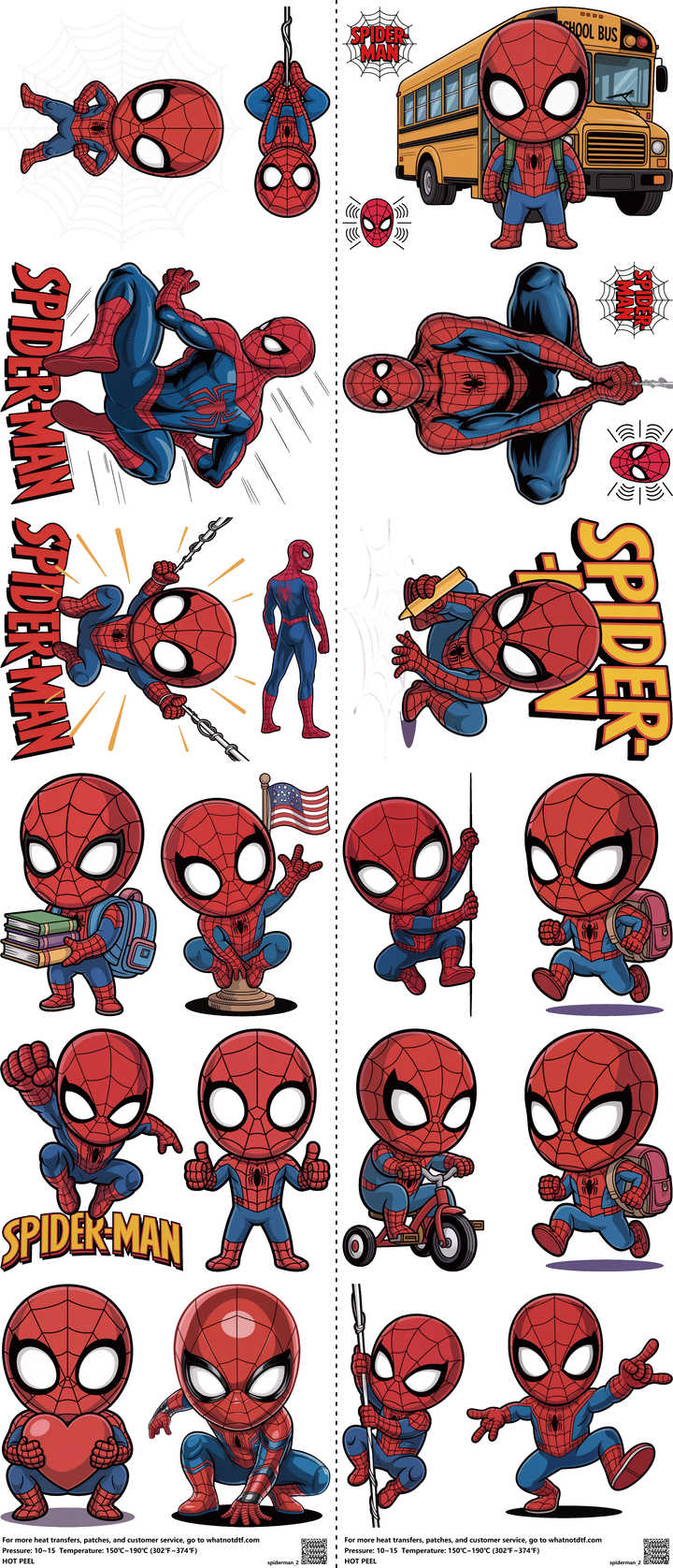 Hero-Inspired Art mixed-style heat transfer design set on a 23.5 by 53 inch sheet