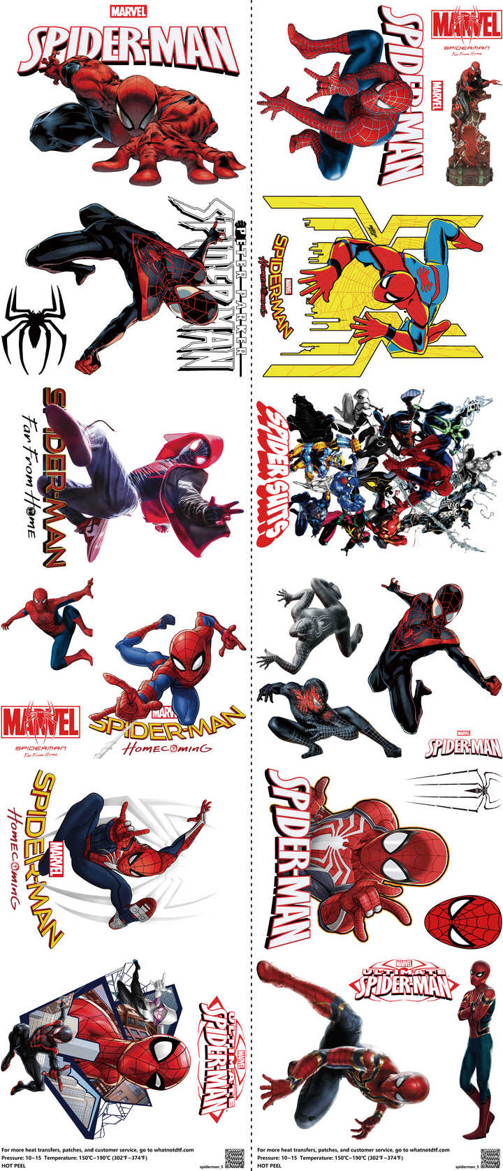 Hero-Inspired Art mixed-style heat transfer design set on a 23.5 by 53 inch sheet