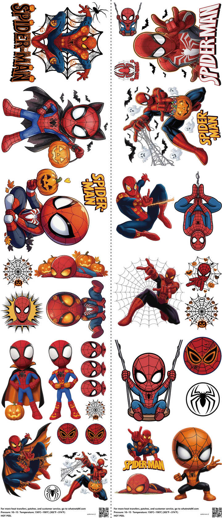 Hero-Inspired Art mixed-style heat transfer design set on a 23.5 by 53 inch sheet