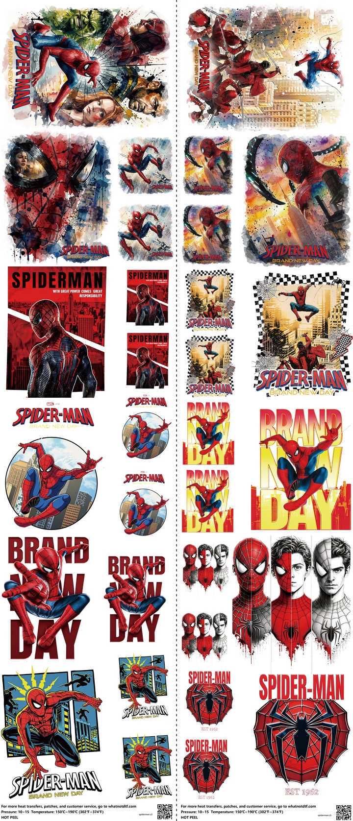 Hero-Inspired Art mixed-style heat transfer design set on a 23.5 by 53 inch sheet