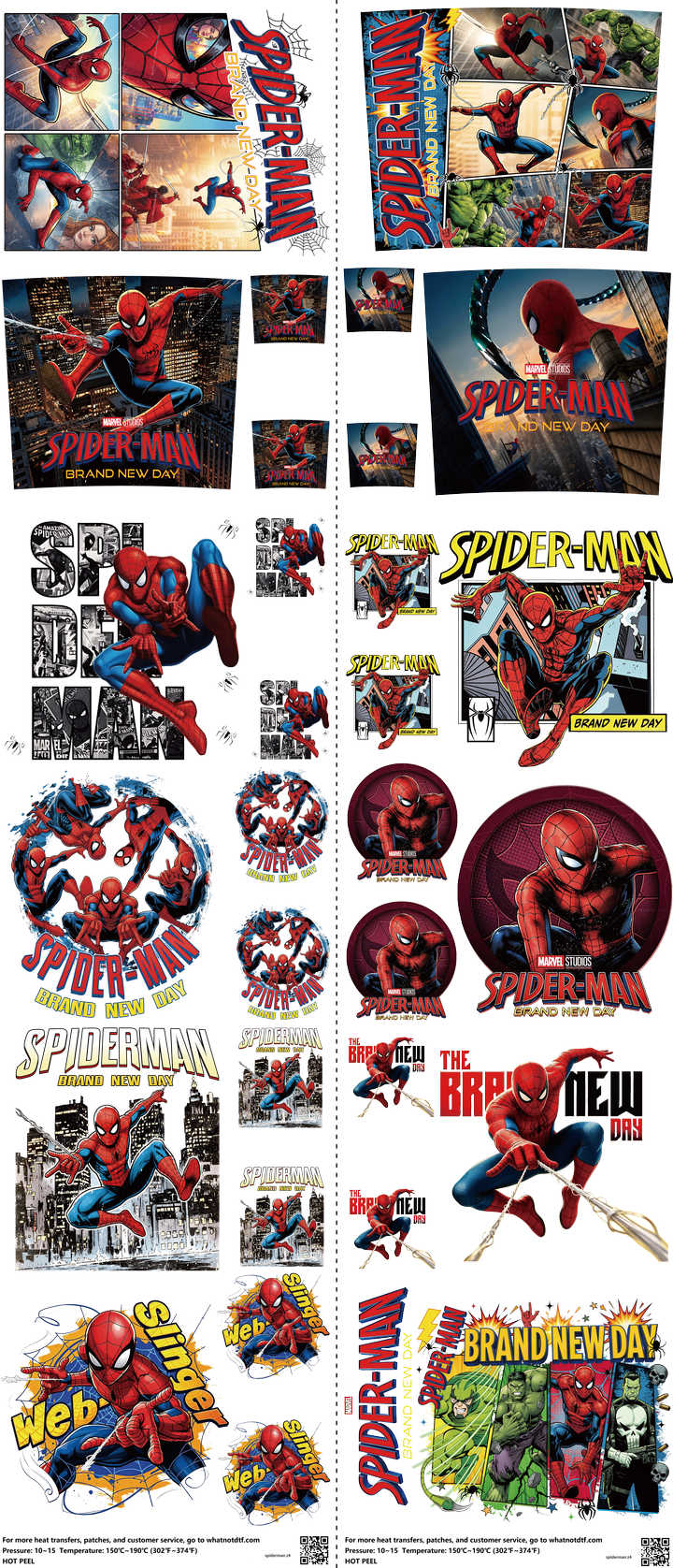 Hero-Inspired Art mixed-style heat transfer design set on a 23.5 by 53 inch sheet