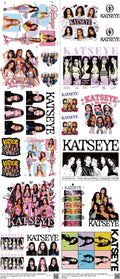 Music-Inspired Art mixed-style heat transfer design set on a 23.5 by 53 inch sheet