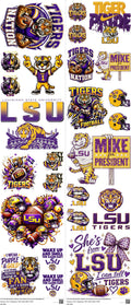College Football mixed-style heat transfer design set on a 23.5 by 53 inch sheet