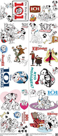 Loyal Dog mixed-style heat transfer design set on a 23.5 by 53 inch sheet