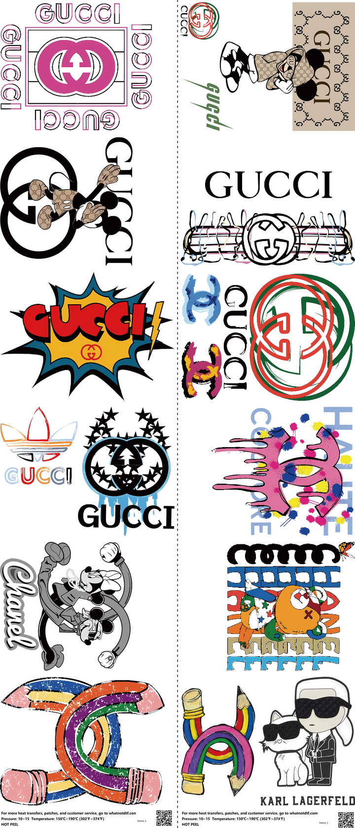 Streetwear Style mixed-style heat transfer design set on a 23.5 by 53 inch sheet