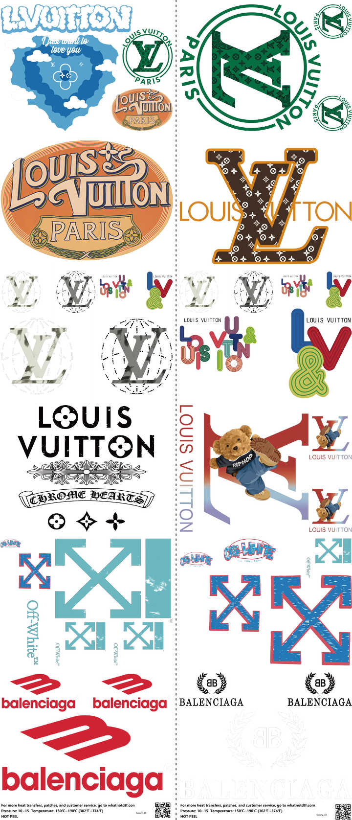 Streetwear Style mixed-style heat transfer design set on a 23.5 by 53 inch sheet