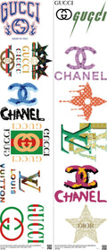 Streetwear Style mixed-style heat transfer design set on a 23.5 by 53 inch sheet
