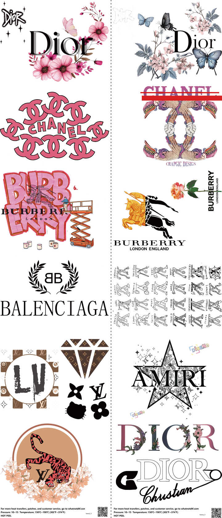 Streetwear Style mixed-style heat transfer design set on a 23.5 by 53 inch sheet