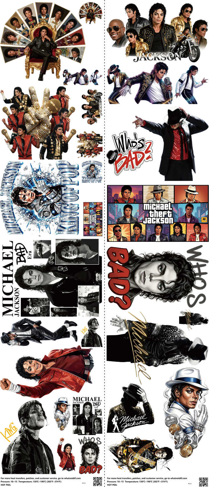 Music-Inspired Art mixed-style heat transfer design set on a 23.5 by 53 inch sheet