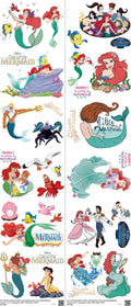 Mermaid mixed-style heat transfer design set on a 23.5 by 53 inch sheet