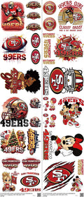 Pro Football mixed-style heat transfer design set on a 23.5 by 53 inch sheet