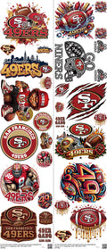 Pro Football mixed-style heat transfer design set on a 23.5 by 53 inch sheet