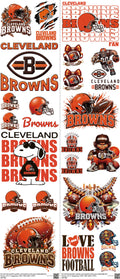 Pro Football mixed-style heat transfer design set on a 23.5 by 53 inch sheet