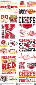 Pro Football mixed-style heat transfer design set on a 23.5 by 53 inch sheet