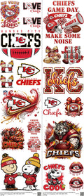 Pro Football mixed-style heat transfer design set on a 23.5 by 53 inch sheet