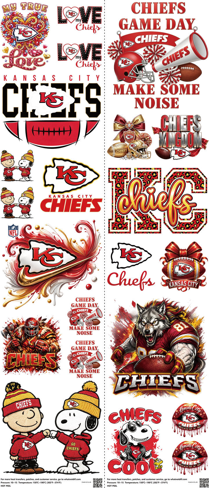 Pro Football mixed-style heat transfer design set on a 23.5 by 53 inch sheet