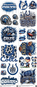 Pro Football mixed-style heat transfer design set on a 23.5 by 53 inch sheet