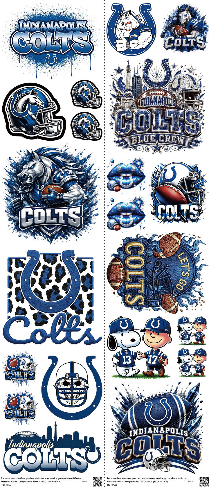 Pro Football mixed-style heat transfer design set on a 23.5 by 53 inch sheet