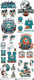 Pro Football mixed-style heat transfer design set on a 23.5 by 53 inch sheet