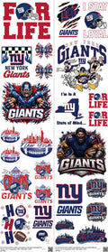 Pro Football mixed-style heat transfer design set on a 23.5 by 53 inch sheet