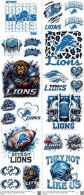Pro Football mixed-style heat transfer design set on a 23.5 by 53 inch sheet
