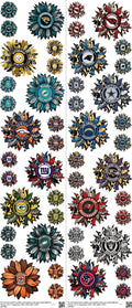 Pro Football mixed-style heat transfer design set on a 23.5 by 53 inch sheet