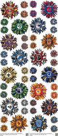 Pro Football mixed-style heat transfer design set on a 23.5 by 53 inch sheet