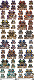Pro Football mixed-style heat transfer design set on a 23.5 by 53 inch sheet