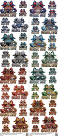 Pro Football mixed-style heat transfer design set on a 23.5 by 53 inch sheet