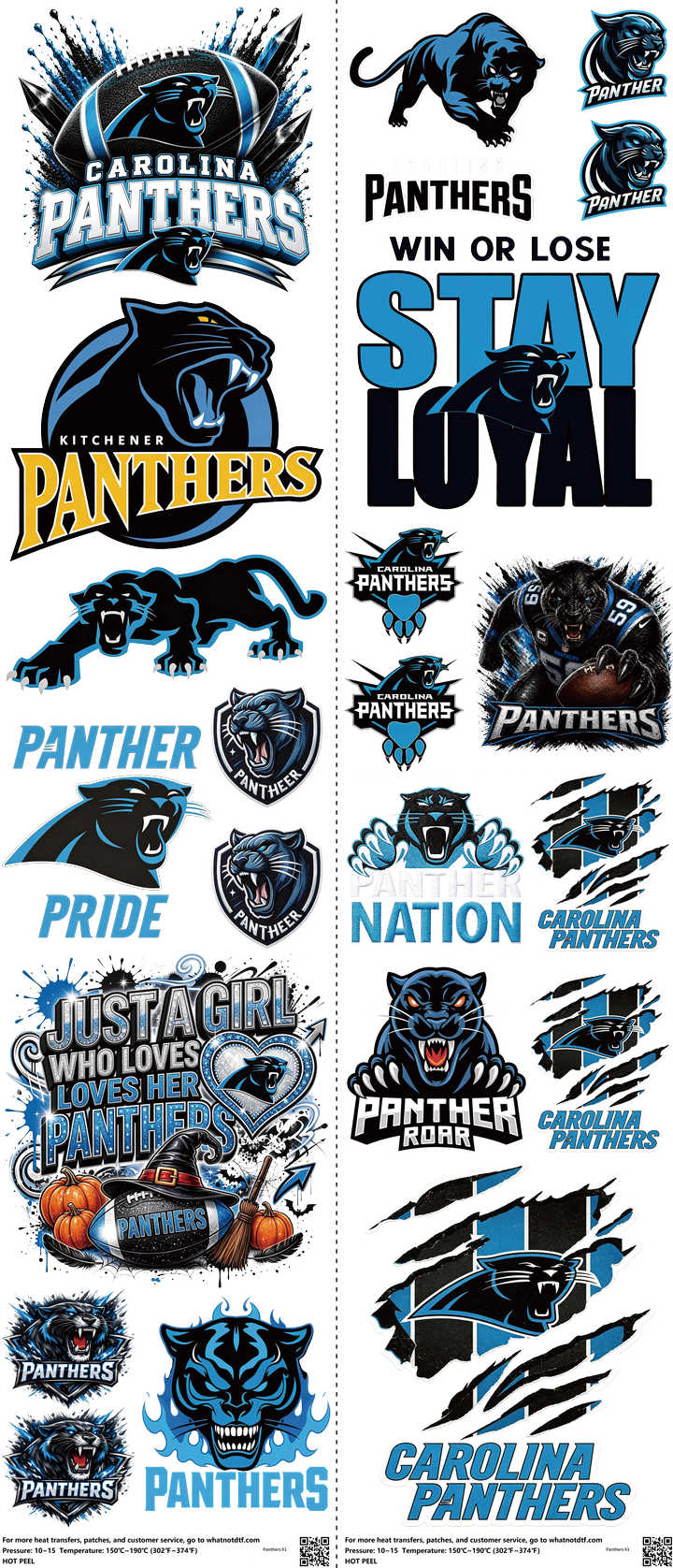 Pro Football mixed-style heat transfer design set on a 23.5 by 53 inch sheet