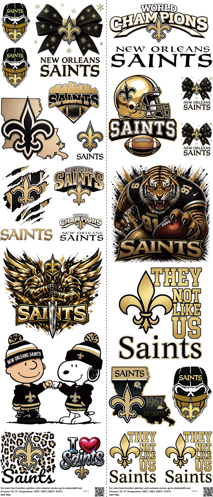 Pro Football mixed-style heat transfer design set on a 23.5 by 53 inch sheet