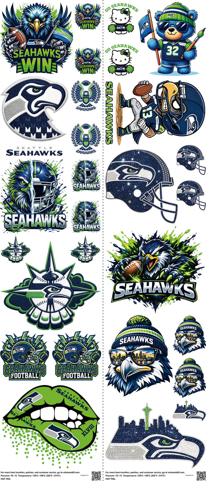 Pro Football mixed-style heat transfer design set on a 23.5 by 53 inch sheet