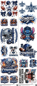 Pro Football mixed-style heat transfer design set on a 23.5 by 53 inch sheet