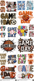 Pro Football mixed-style heat transfer design set on a 23.5 by 53 inch sheet