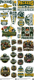 Pro Football mixed-style heat transfer design set on a 23.5 by 53 inch sheet