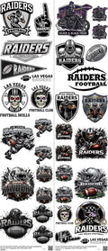 Pro Football mixed-style heat transfer design set on a 23.5 by 53 inch sheet