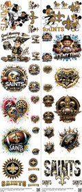 Pro Football mixed-style heat transfer design set on a 23.5 by 53 inch sheet