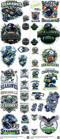 Pro Football mixed-style heat transfer design set on a 23.5 by 53 inch sheet