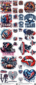 Pro Football mixed-style heat transfer design set on a 23.5 by 53 inch sheet