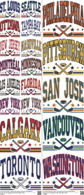 Ice Hockey mixed-style heat transfer design set on a 23.5 by 53 inch sheet