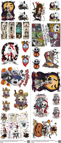 Nightmare Before Christmas mixed-style heat transfer design set on a 23.5 by 53 inch sheet