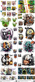 Nightmarebeforechristmas mixed-style heat transfer design set on a 23.5 by 53 inch sheet